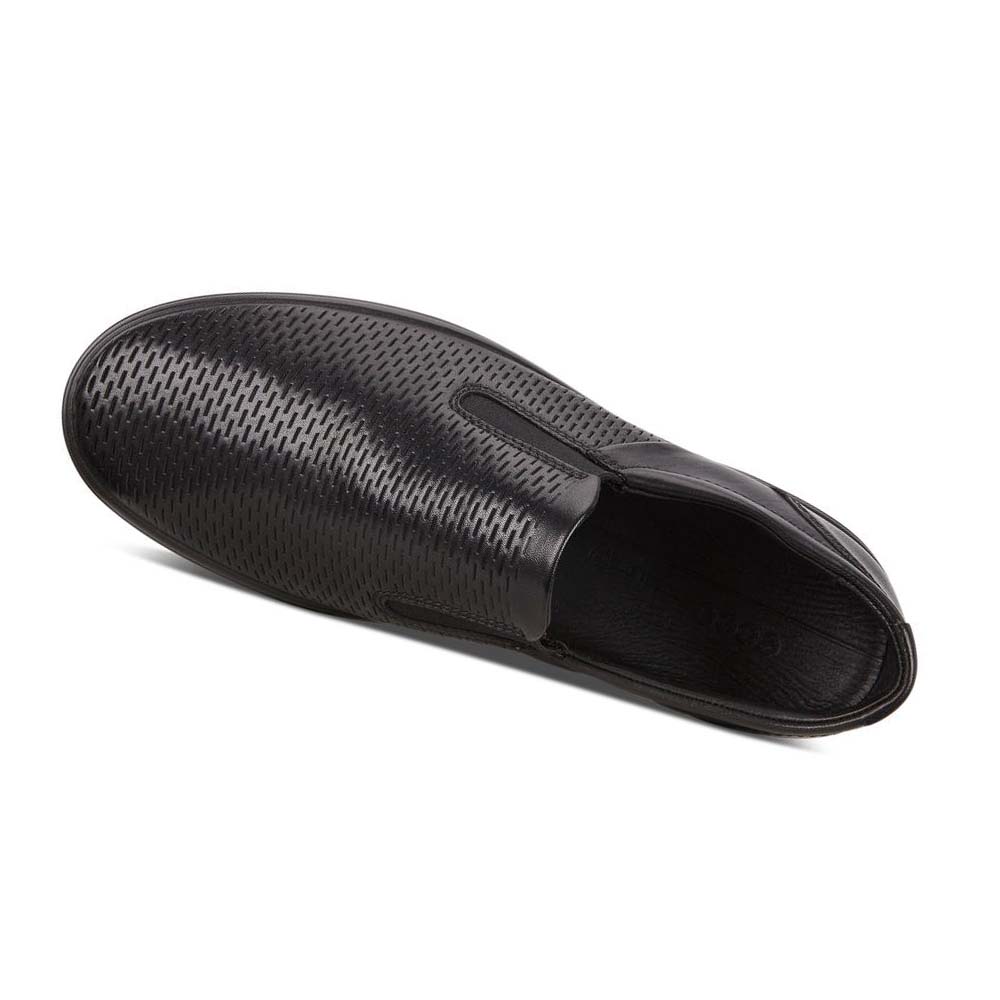 Férfi Ecco Soft 7 Slip-on Tornacipő Fekete | HU 635WNB